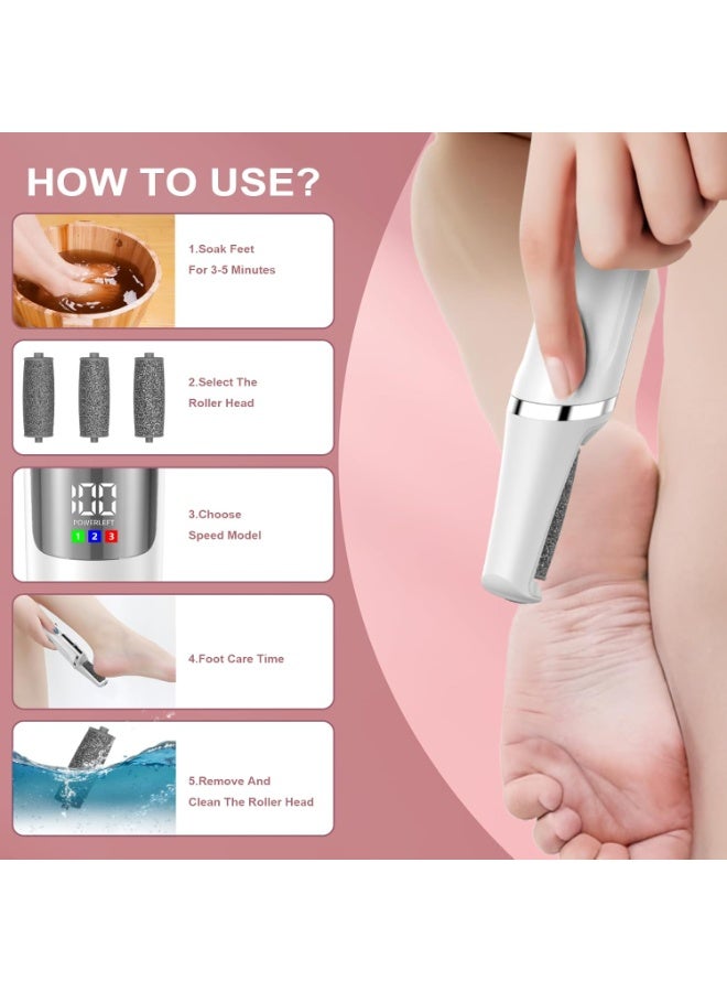 general Electric Foot Callus Remover,Smooth Pedicure Wand Rechargeable Electric Foot File,Professional Pedicure Tools for Dry, Dead, Cracked, Hard Skin, at Home Feet Spa Care Kit for Men & Women - Image 5